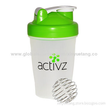 Shaker Bottle Logo Printed, BPA Free, with Mixer Ball, Food Grade, Hot Selling, High Quality